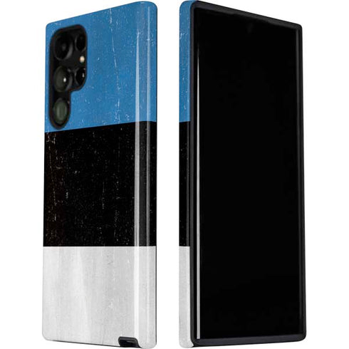 Estonia Flag Distressed Galaxy S22 Ultra Pro Case